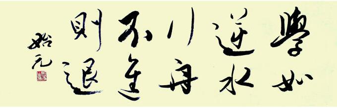 学如逆水行舟，不进则退