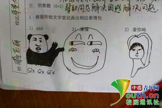 大学社团招新笔试考“画表情包