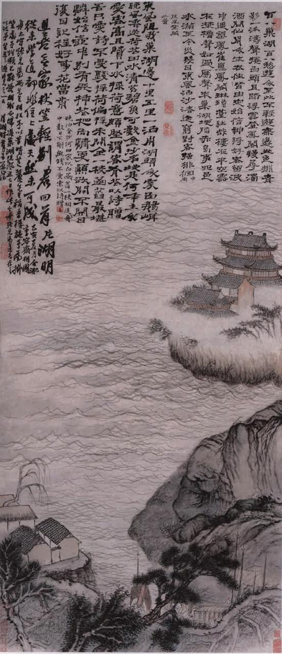 石涛初作《对牛弹琴图》 曹寅何以题长诗一首