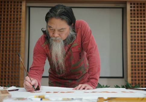 木鬼 ：淡墨写人生、禅意入画中