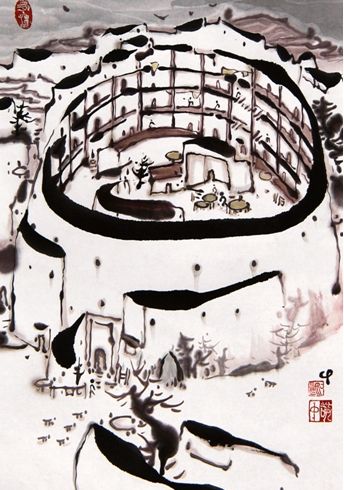 画家陈敬忠：土楼不只是民居形式