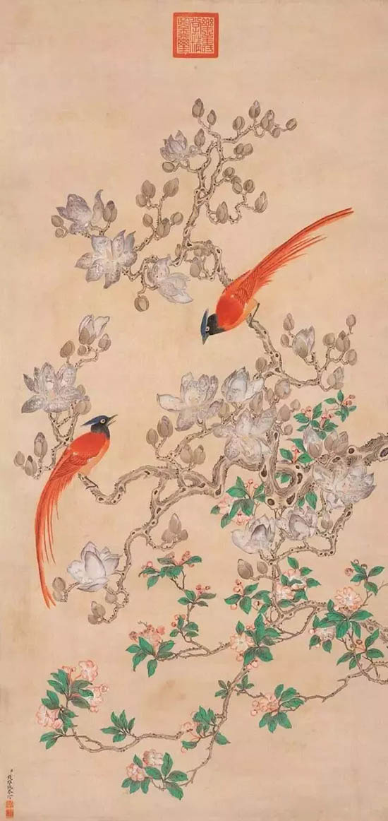 清 钱维城 《花香鸟语》