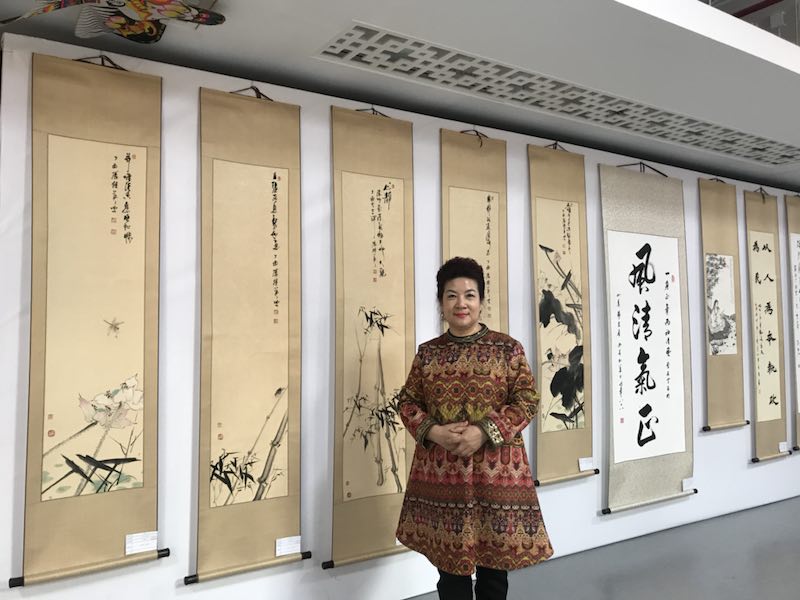 傅继英应邀出席北京市文资系统廉洁书画展