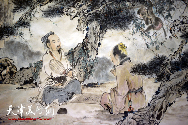 姬振岭作品《松下鏊兵图》（局部）