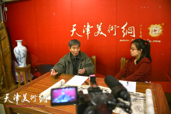 着名画家姬振岭做客天津美术网