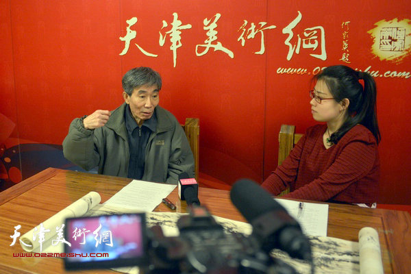 着名画家姬振岭做客天津美术网
