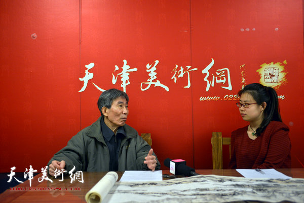 着名画家姬振岭做客天津美术网