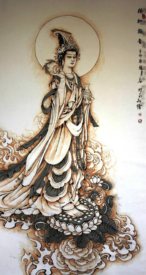 杨柳观音181×95cm