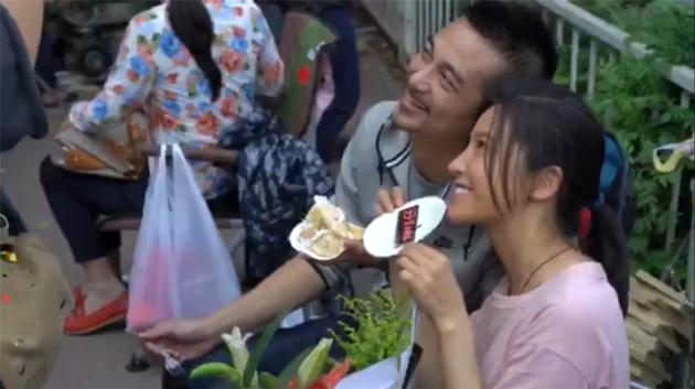 杨子姗剧组数钱庆生 老公吴中天惊喜现身